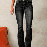 Gloria – Džinsai su aukštu liemeniu ir platėjančiomis kojomis