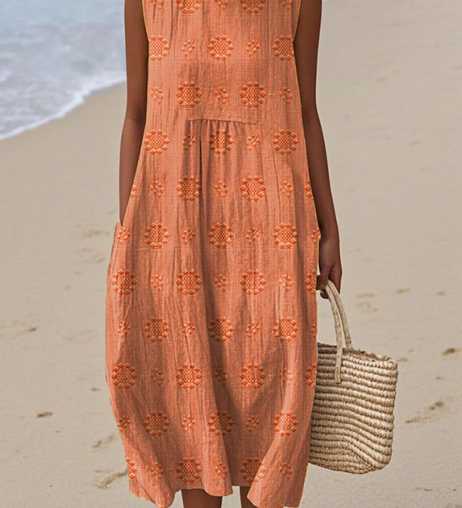 Julianna – Elegantiška medvilninė suknelė su kišenėmis