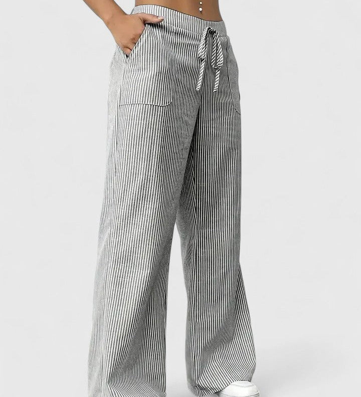 Sivina – Lengvi plačios kelnės su kišenėmis