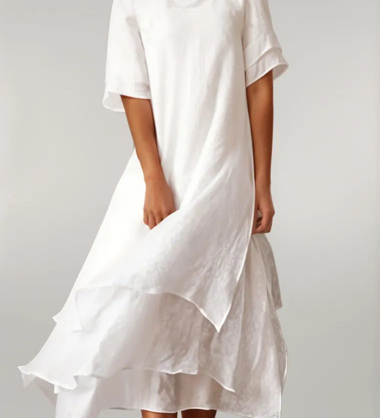 Magdalena – Elegantiška ilga medvilninė suknelė