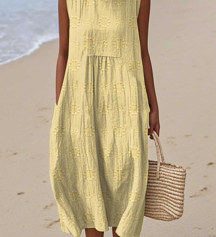 Julianna – Elegantiška medvilninė suknelė su kišenėmis