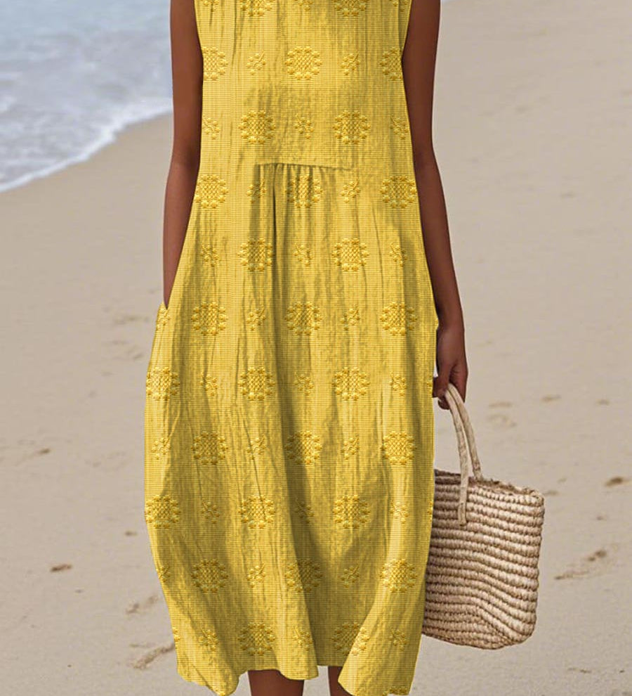 Julianna – Elegantiška medvilninė suknelė su kišenėmis