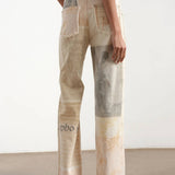 Eustachia – Džinsai su Plačiomis Kojomis ir Aukštu Juosmeniu