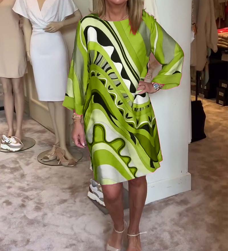 Lilianna – Spalvinga suknelė su raštu