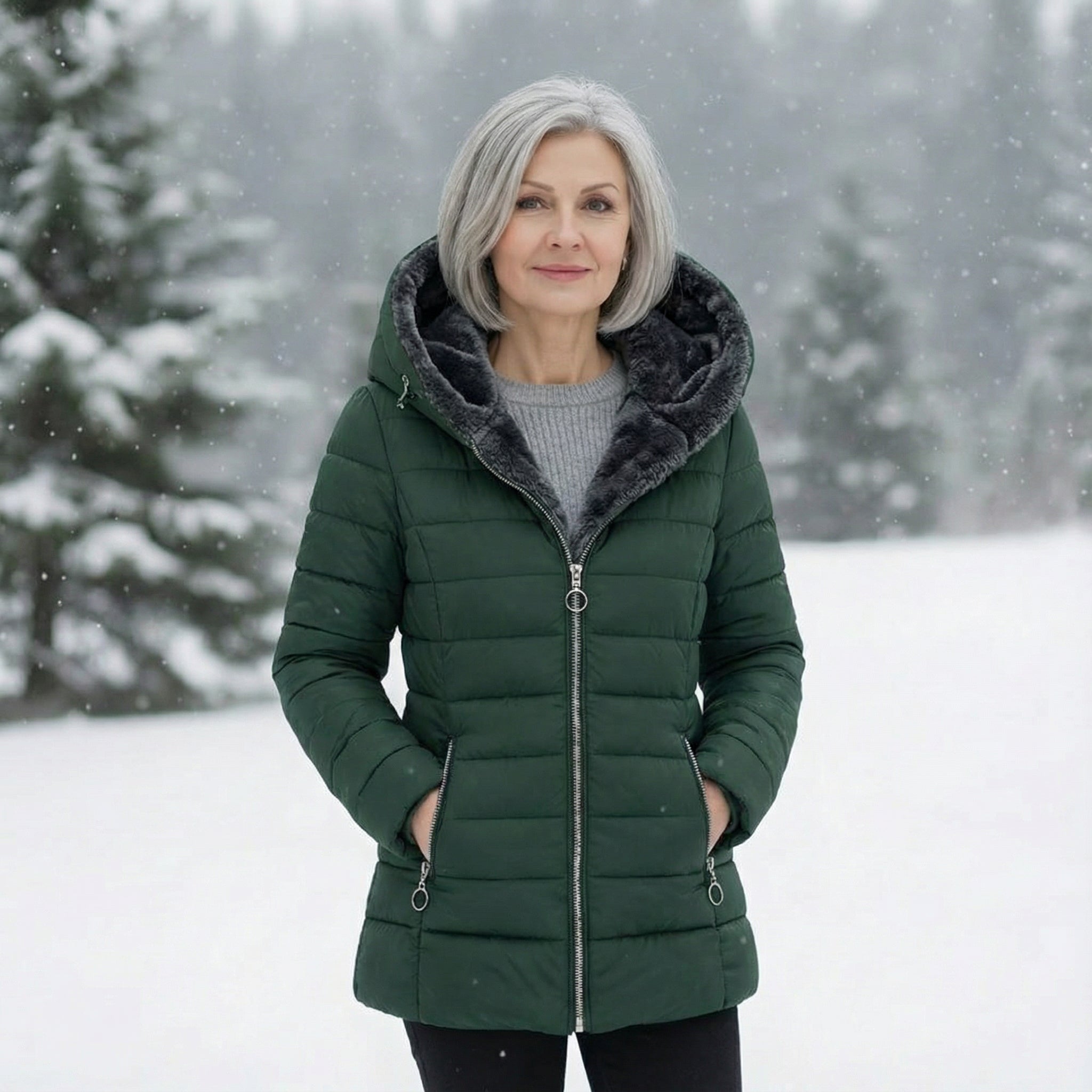 Elžbieta - Elegantiškas moteriškas paltas su išpuoselėtu apdailu