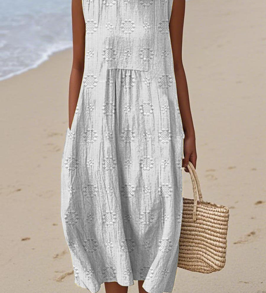 Julianna – Elegantiška medvilninė suknelė su kišenėmis