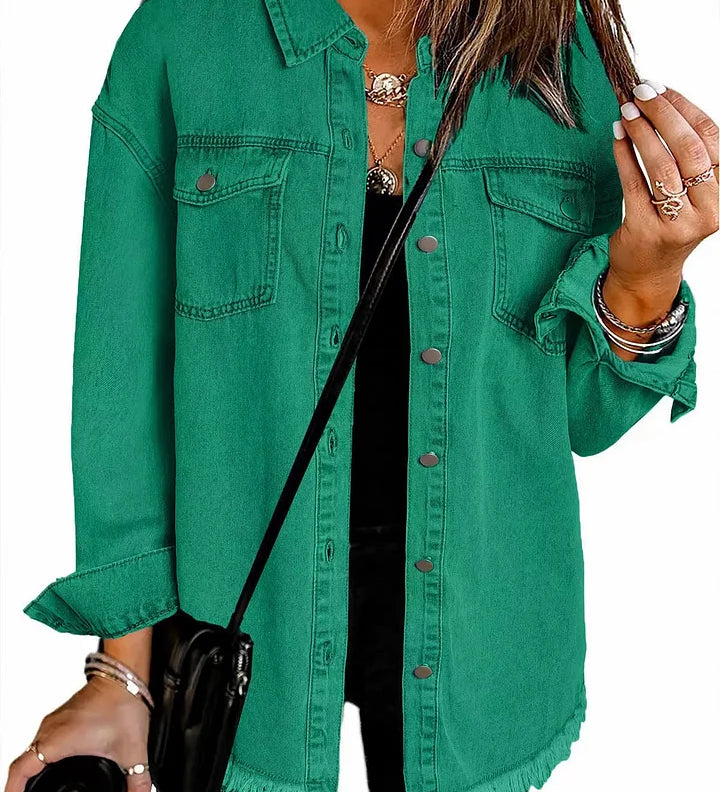 Patrycja - Klasikinė Kasdienė Džinsinė Striukė