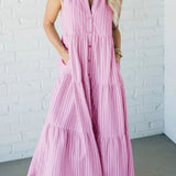 Weneda – Vasaros suknelė su juostelėmis ir kišenėmis