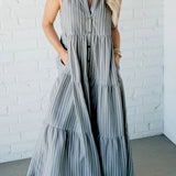 Weneda – Vasaros suknelė su juostelėmis ir kišenėmis