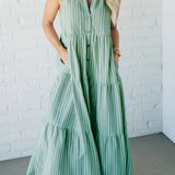 Weneda – Vasaros suknelė su juostelėmis ir kišenėmis