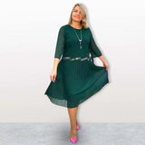 Aura - Elegantiška plisuota lengva moteriška suknelė