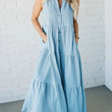 Weneda – Vasaros suknelė su juostelėmis ir kišenėmis