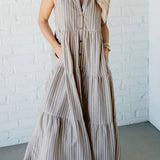 Weneda – Vasaros suknelė su juostelėmis ir kišenėmis