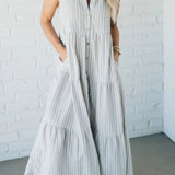 Weneda – Vasaros suknelė su juostelėmis ir kišenėmis