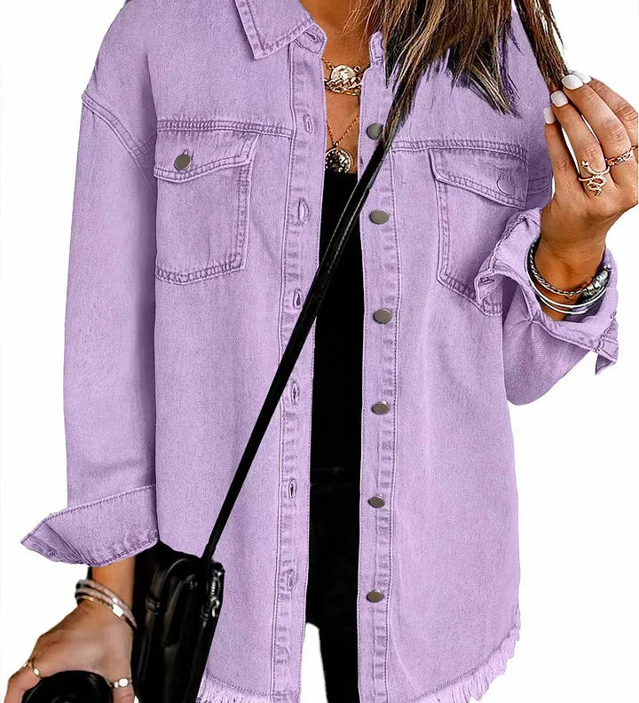 Patrycja - Klasikinė Kasdienė Džinsinė Striukė