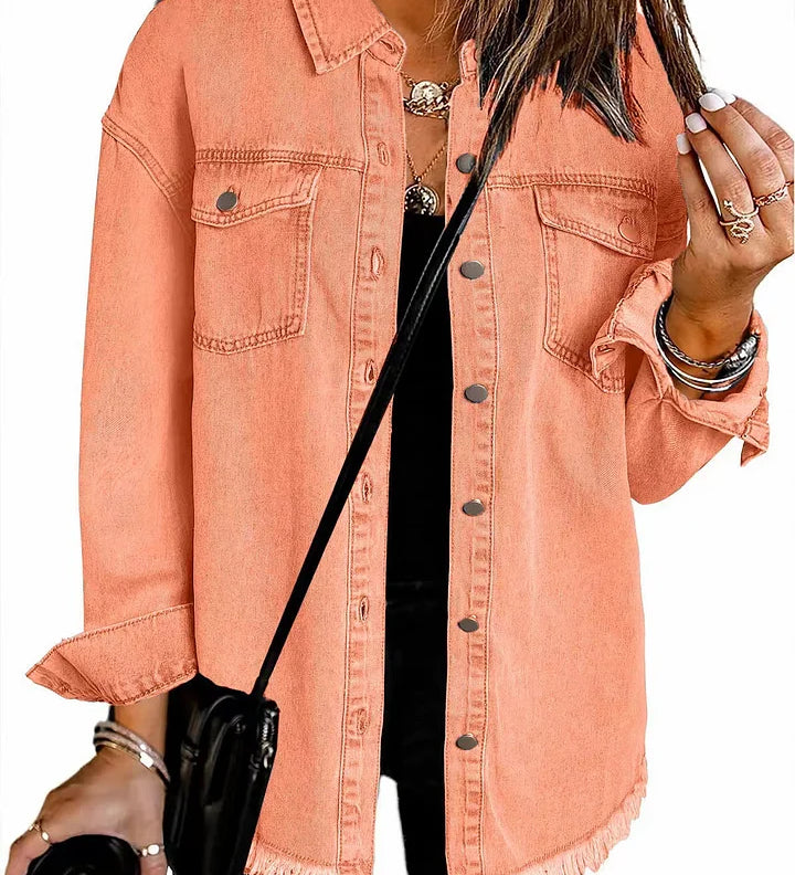 Patrycja - Klasikinė Kasdienė Džinsinė Striukė