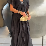 Bronislava – Lengva maksi suknelė su meniniu akcentu