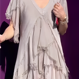 Bronislava – Lengva maksi suknelė su meniniu akcentu