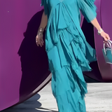 Bronislava – Lengva maksi suknelė su meniniu akcentu