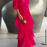 Bronislava – Lengva maksi suknelė su meniniu akcentu