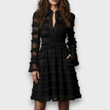 Oliwia – Permatoma Midi Suknelė su Kutais