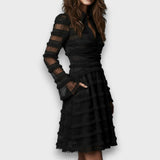 Oliwia – Permatoma Midi Suknelė su Kutais