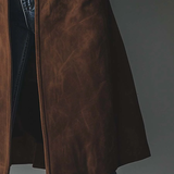 Amelia - Elegantiškas zomšinis trenčkotas