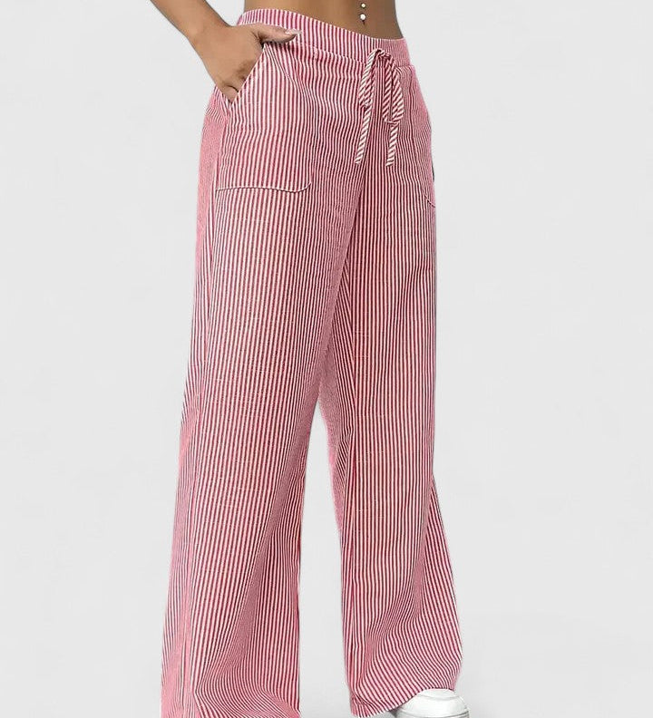 Sivina – Lengvi plačios kelnės su kišenėmis